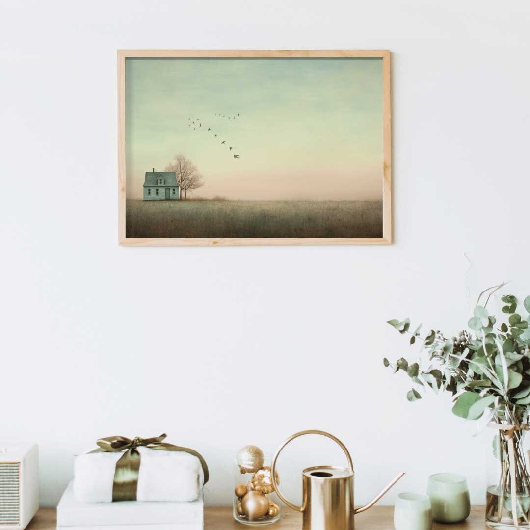 Country House Wall Art – Rustic Living Room Print