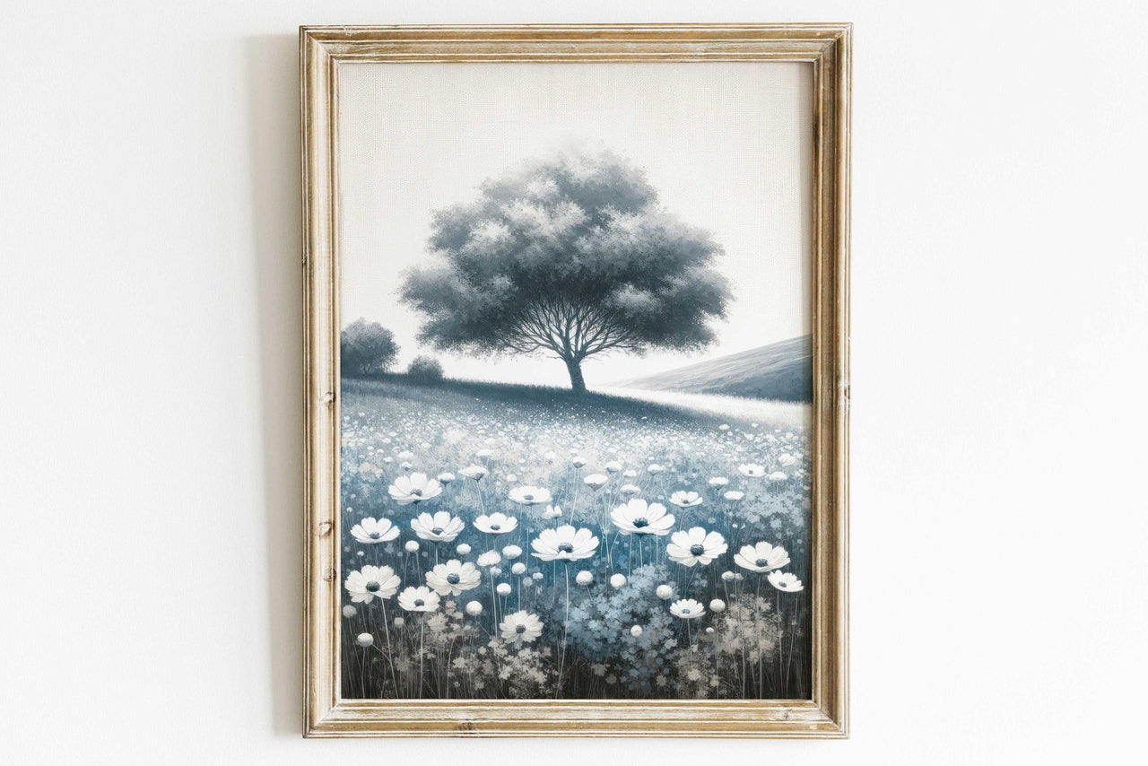 Wildflower Field Wall Art – Nature Girls Room Print