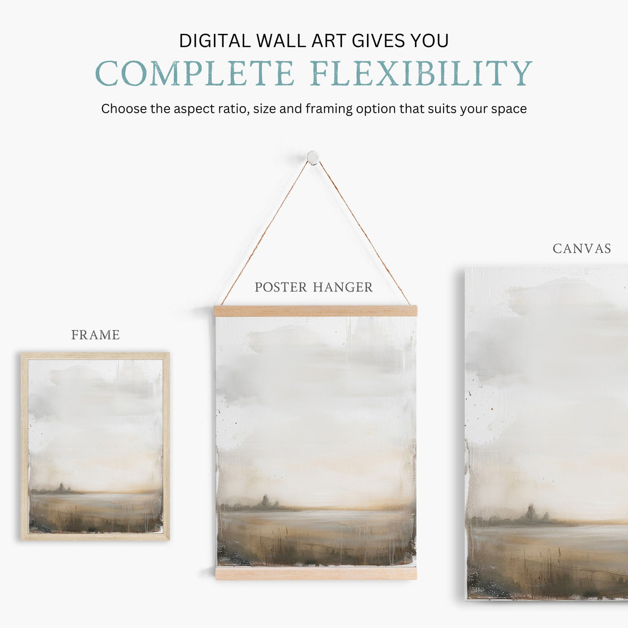 Abstract Landscape Wall Art – Farmhouse Living Room Print • Set of 2
