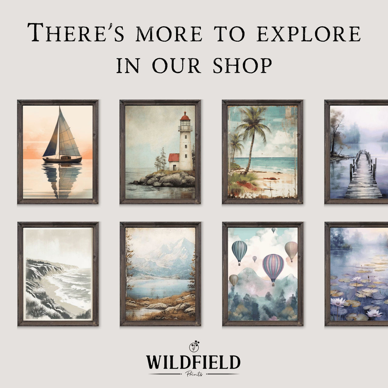 Abstract Landscape Wall Art – Farmhouse Living Room Print • Set of 2