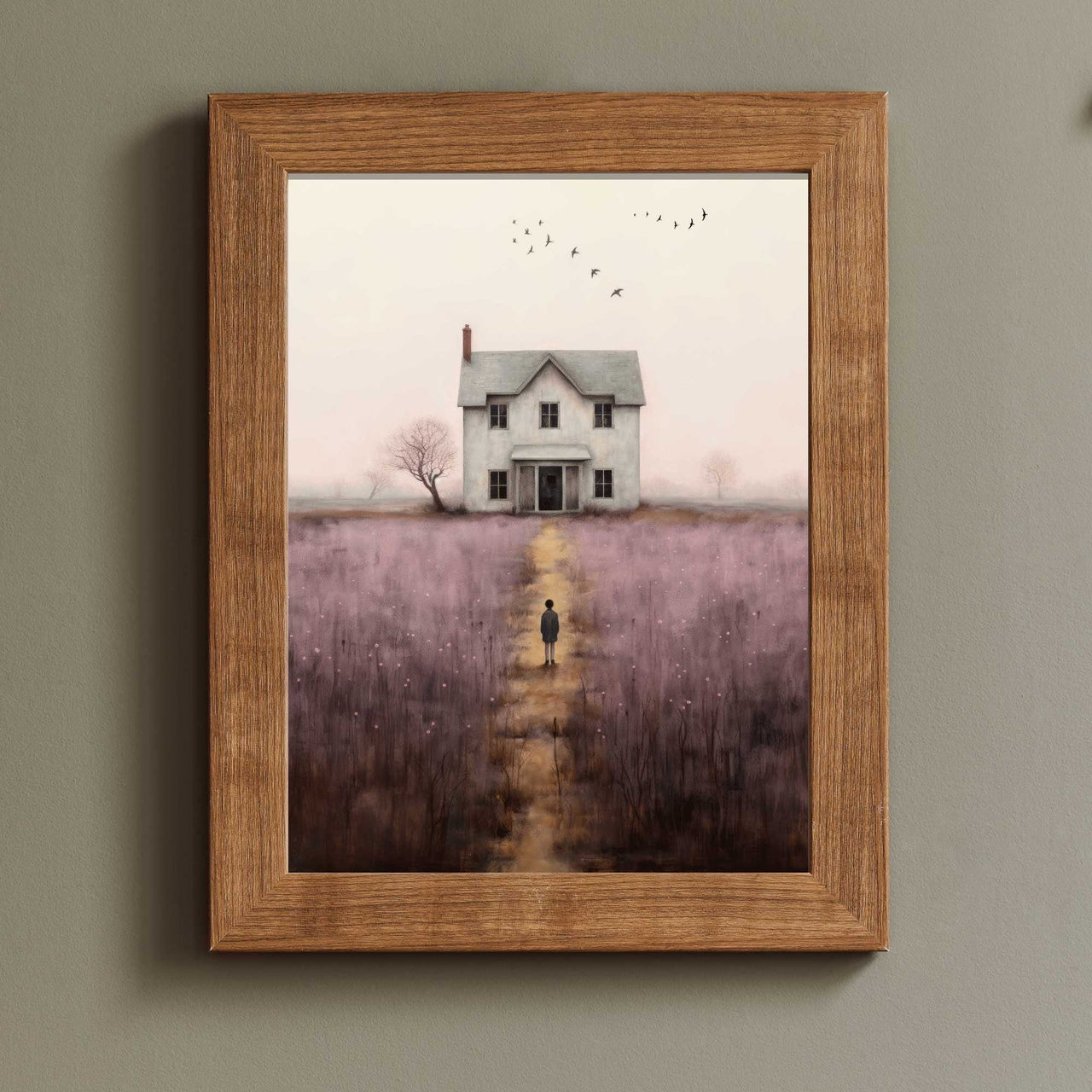Country Landscape Print – Rustic Living Room Wall Decor