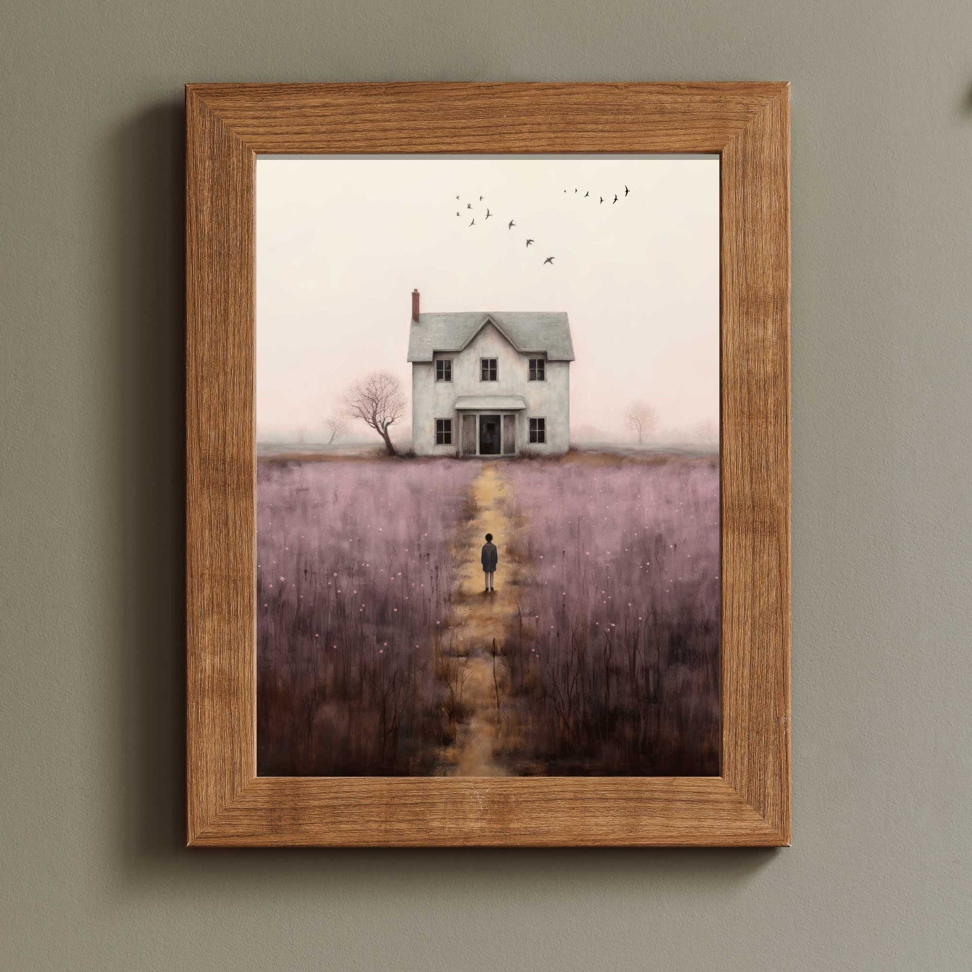 Countryside Wall Art, Rustic Cottage Decor, Country Landscape Print - WildfieldPrints