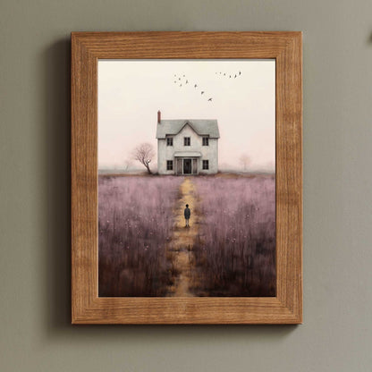 Countryside Wall Art, Rustic Cottage Decor, Country Landscape Print - WildfieldPrints
