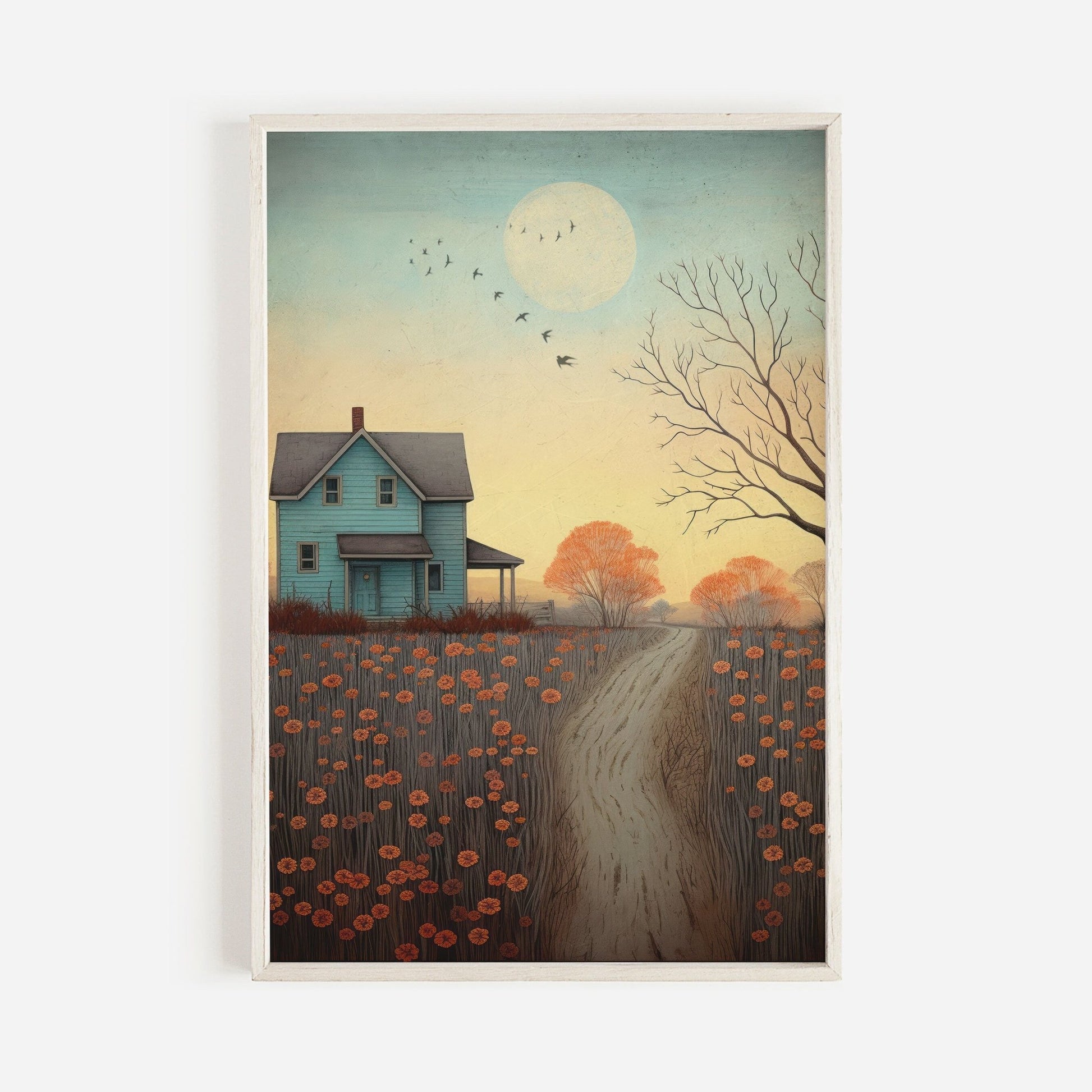 Countryside Wall Art, Rustic Home Decor, Country Landscape Print - WildfieldPrints