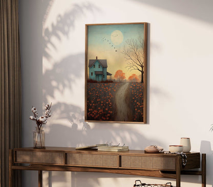 Countryside Wall Art, Rustic Home Decor, Country Landscape Print - WildfieldPrints