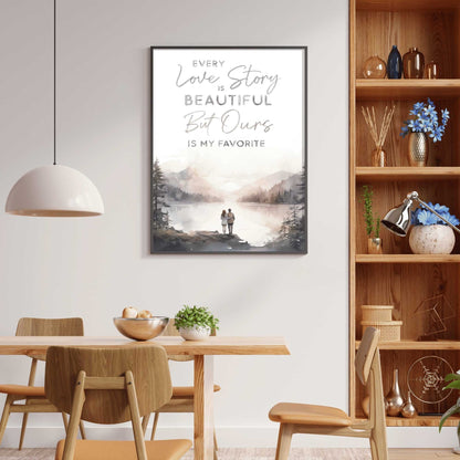 Couples Wall Art, Romantic Gift Ideas, Love Quote Decor, Anniversary Gift - WildfieldPrints