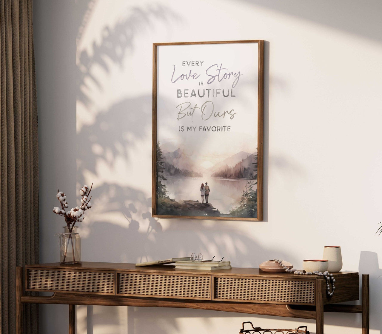 Romantic Wall Art – Love Quote Print for Couples Room