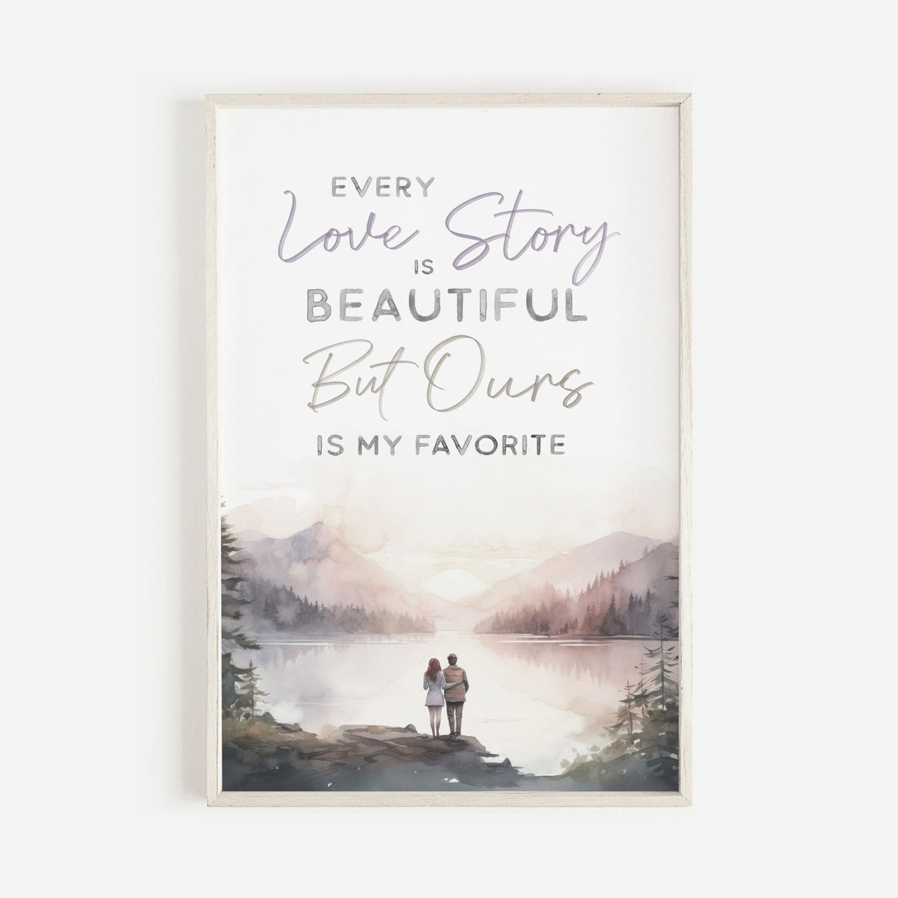 Romantic Wall Art – Love Quote Print for Couples Room