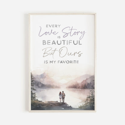 Couples Wall Art, Romantic Gift Ideas, Love Quote Decor, Anniversary Gift - WildfieldPrints