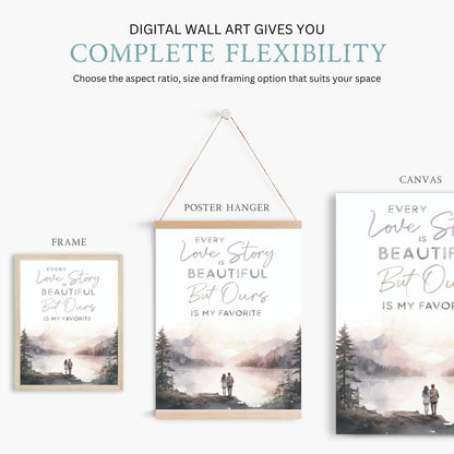 Couples Wall Art, Romantic Gift Ideas, Love Quote Decor, Anniversary Gift - WildfieldPrints