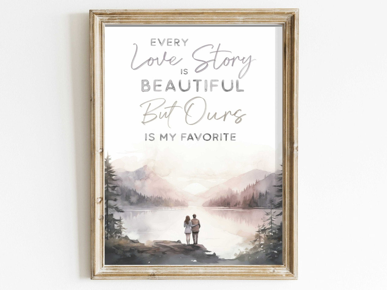 Romantic Wall Art – Love Quote Print for Couples Room