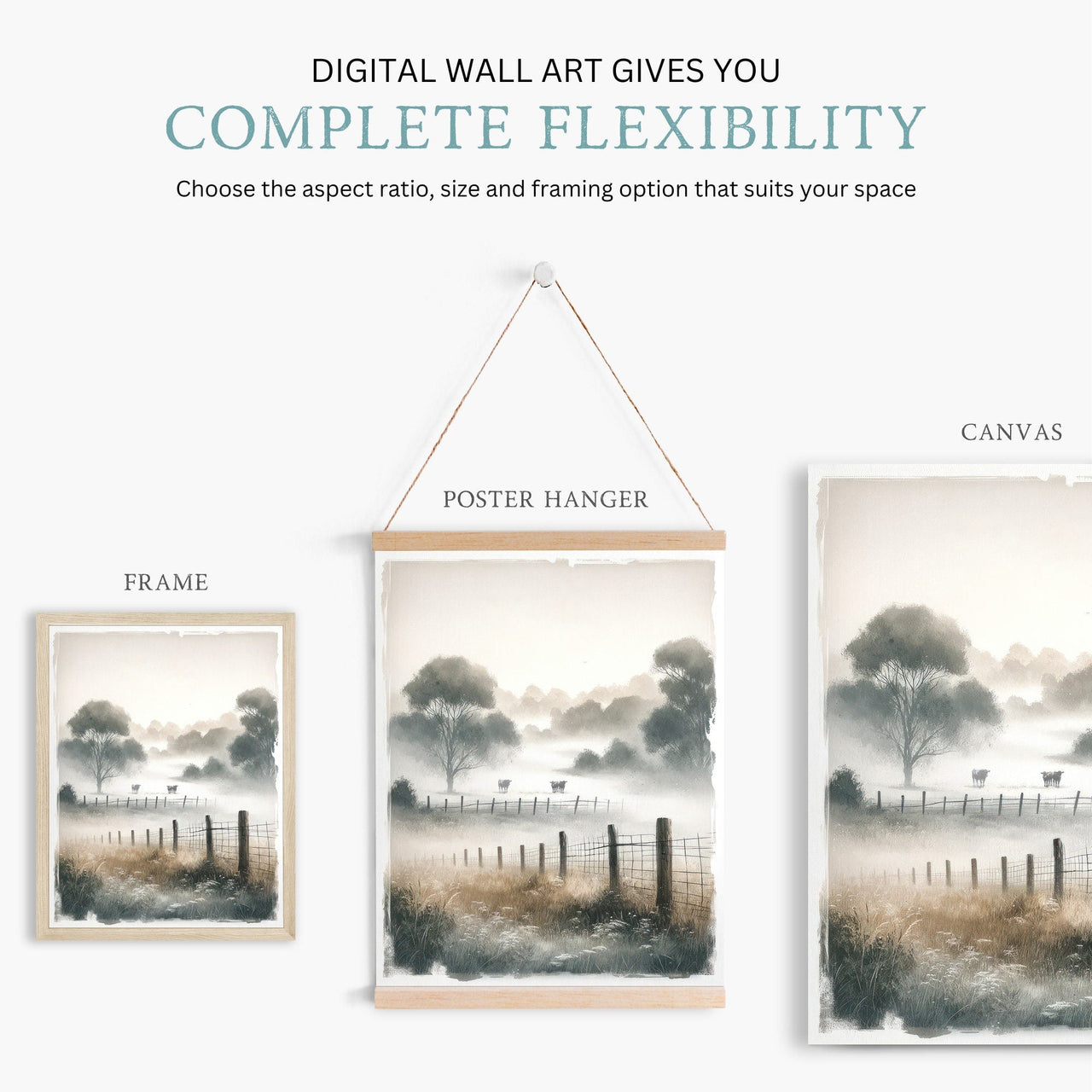 Cow Wall Art – Farm Boys Nursery Print