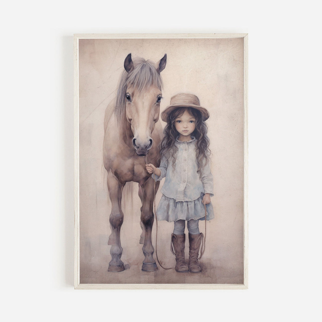 Cowgirl Wall Art – Equestrian Nursery Print