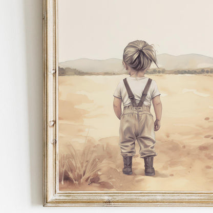 Cowgirl Nursery Prints, Farmhouse Wall Decor, Country Themed Art - WildfieldPrints