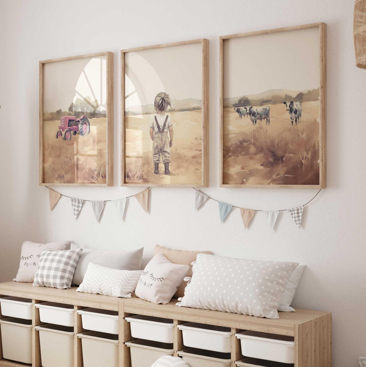 Cowgirl Nursery Prints – Farm Girls Room Wall Art • Set of 3