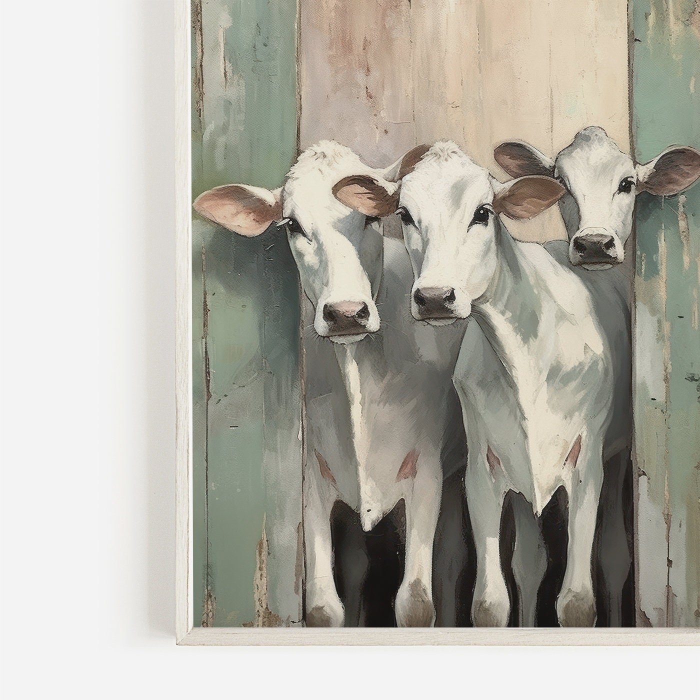 Cows Print, Rustic Farmhouse Wall Art, Cattle Decor for Home - WildfieldPrints