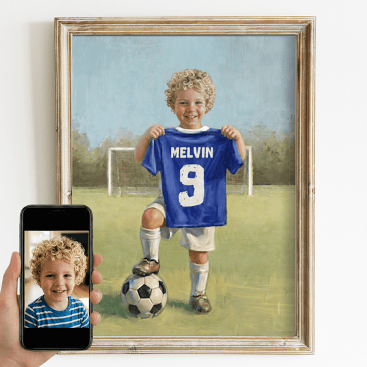 Custom Football/Soccer Print for Kids — Sports Themed Kids Room Wall Decor