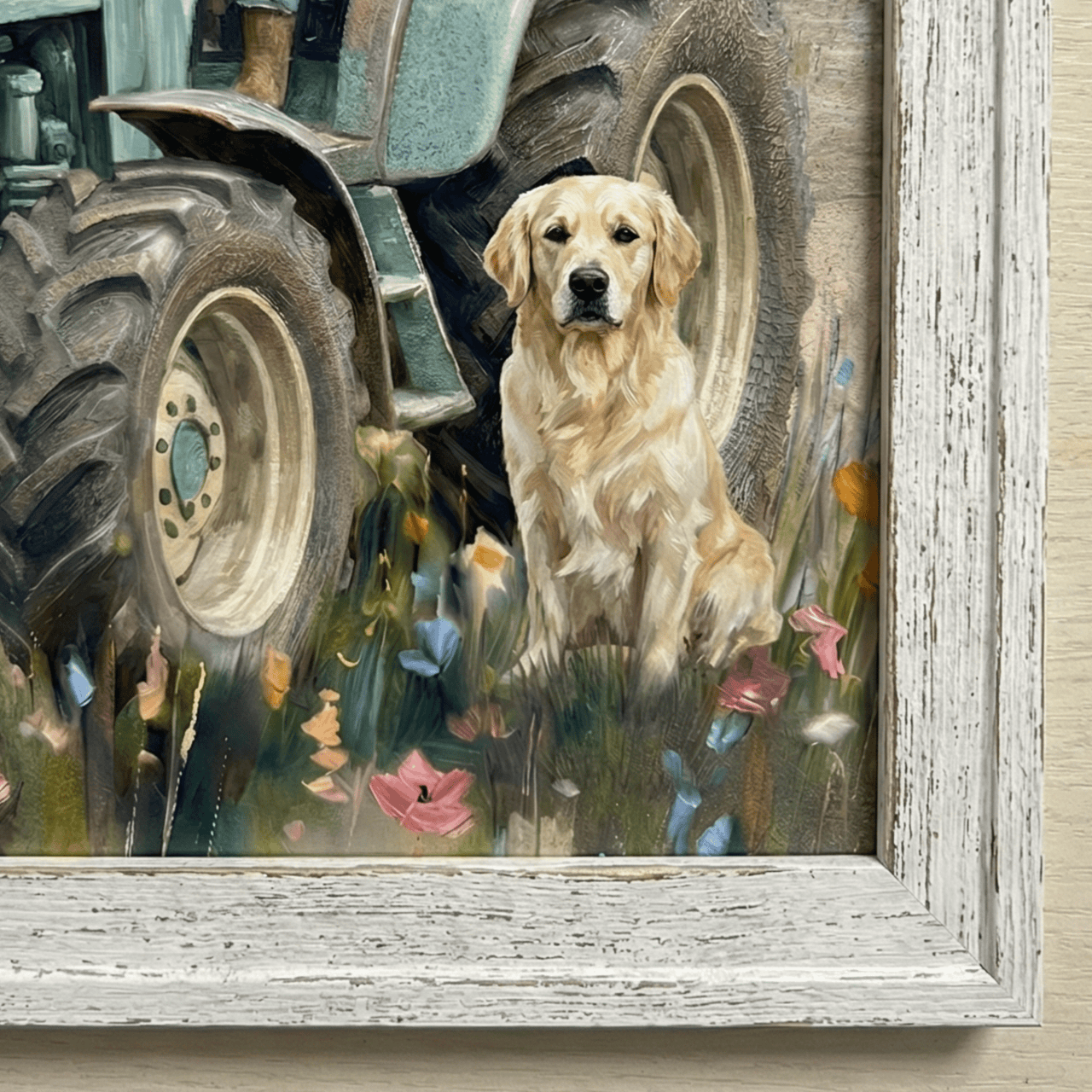 Custom Tractor on a Farm Print for Kids — Farm Themed Boys Room Wall Decor — Set of 3