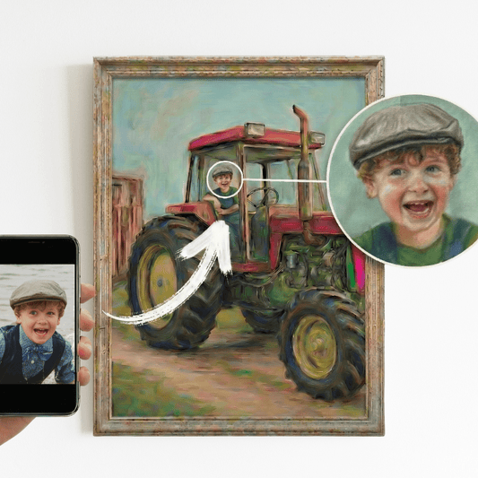 Custom Tractor Print for Kids — Farm Themed Kids Room Wall Decor