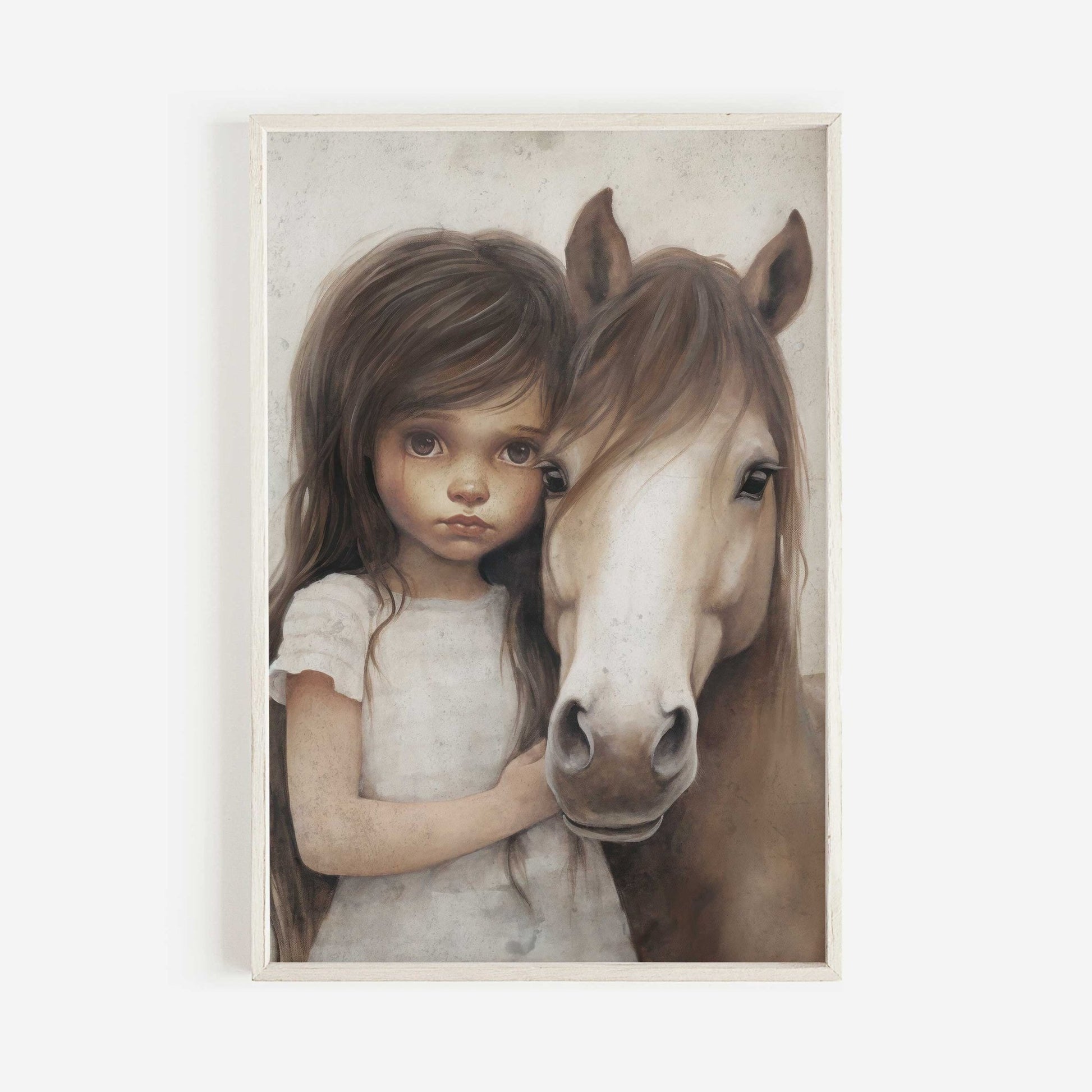 Cute Horse Wall Art, Vintage Equestrian Decor for Girls' Room - WildfieldPrints