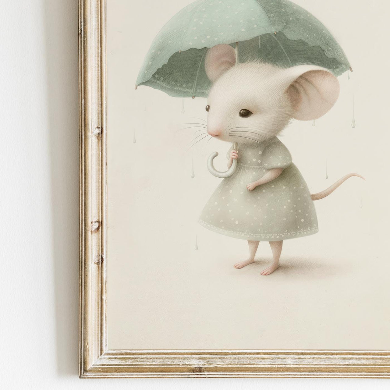 Cute Mouse Wall Art – Animal Girls Room Print