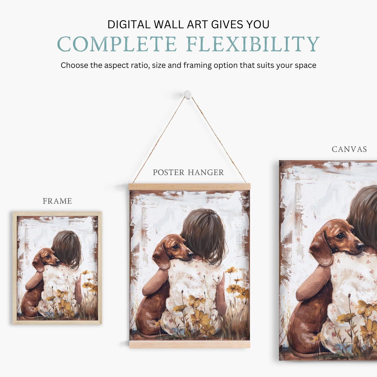 Dachshund Wall Art – Dog Nursery Print for Kids