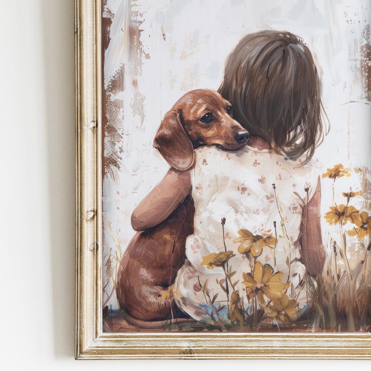 Dachshund Wall Art – Dog Nursery Print for Kids