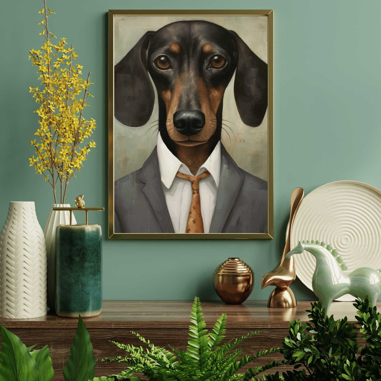 Dachshund Wall Art – Dog Print for Living Room