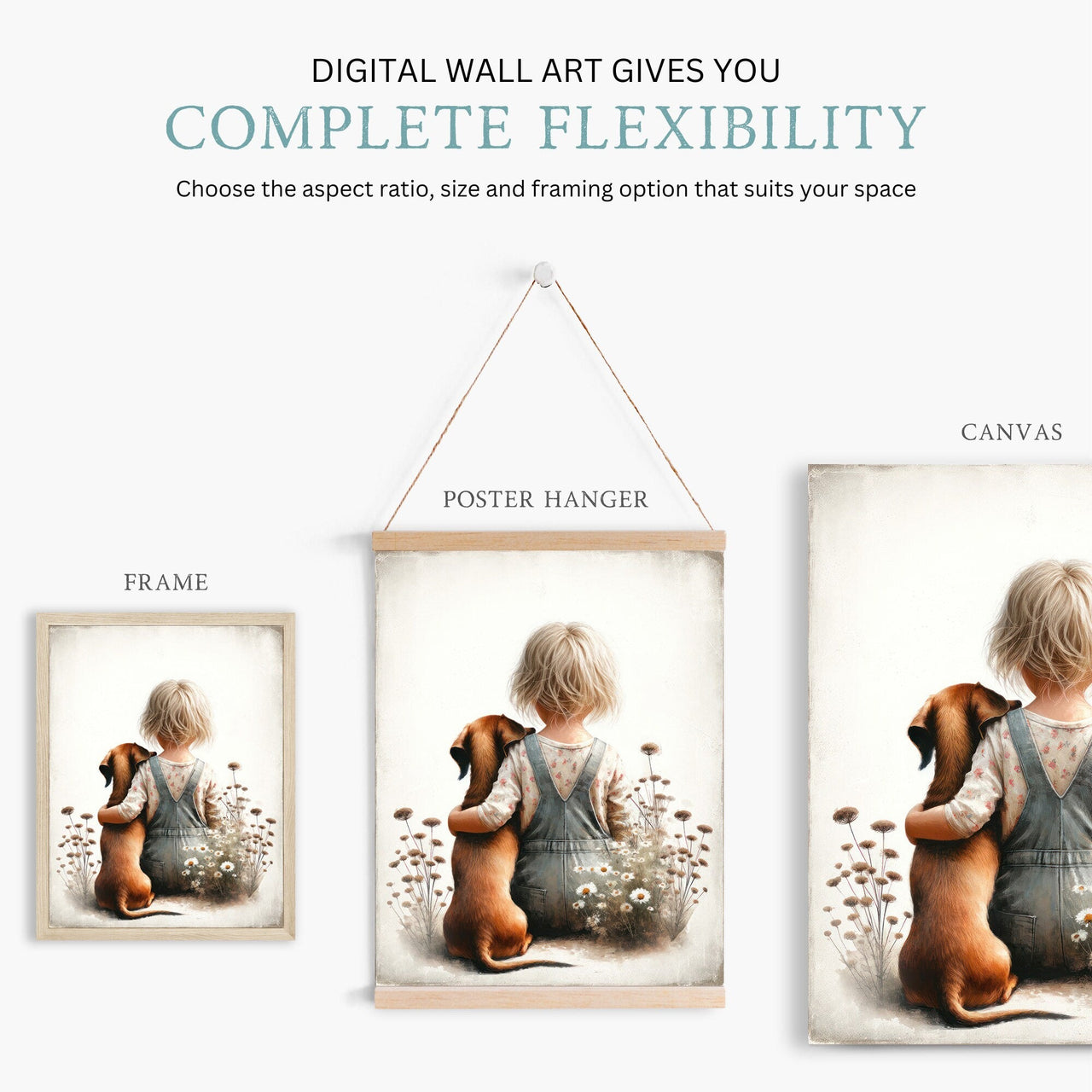 Dachshund Wall Art – Dog Nursery Print for Girls