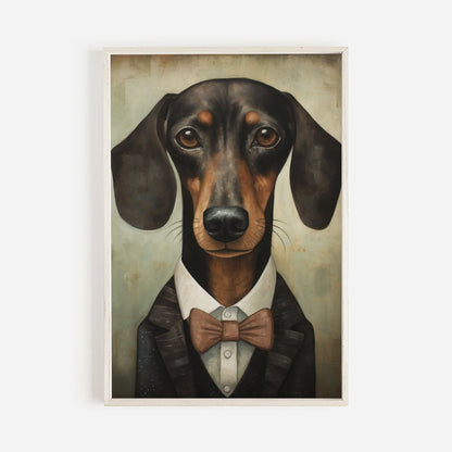 Dachshund Print, Vintage Dog Decor, Gift for Sausage Dog Lovers - WildfieldPrints