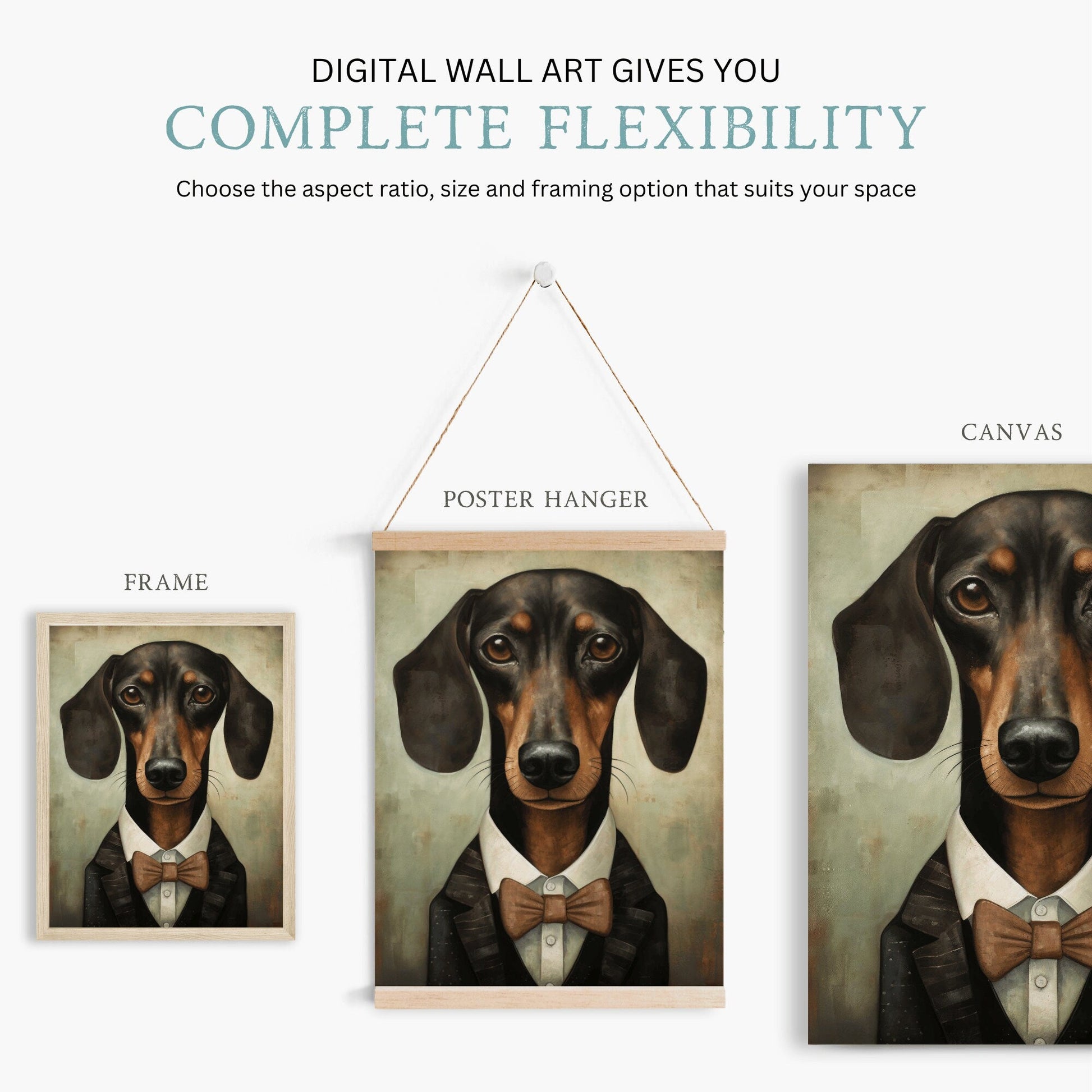 Dachshund Print, Vintage Dog Decor, Gift for Sausage Dog Lovers - WildfieldPrints