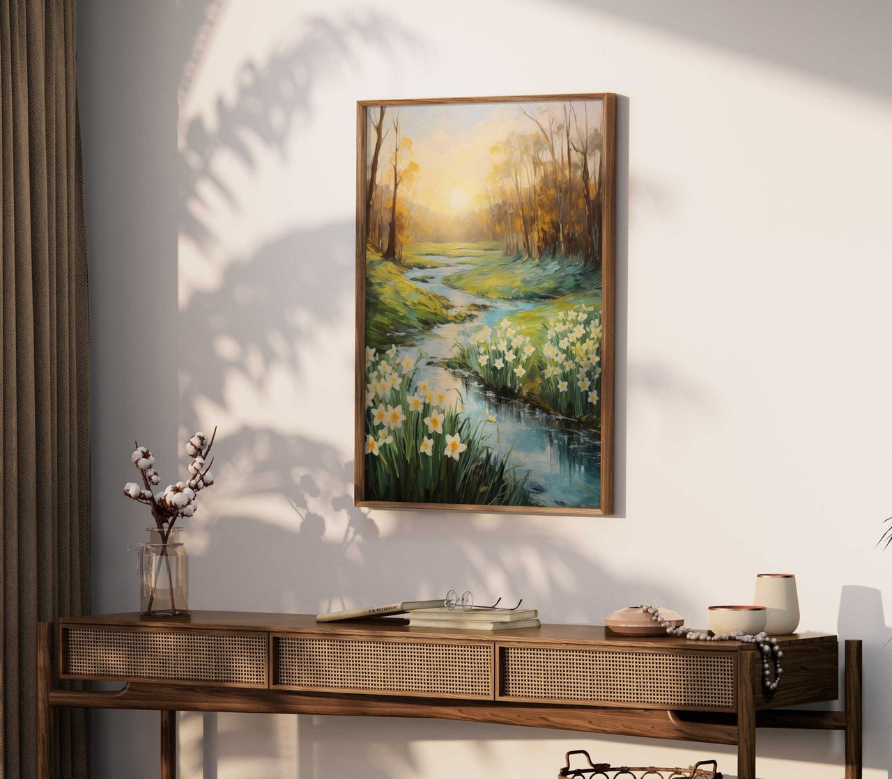 Daffodil Flower Wall Art – Nature Living Room Print