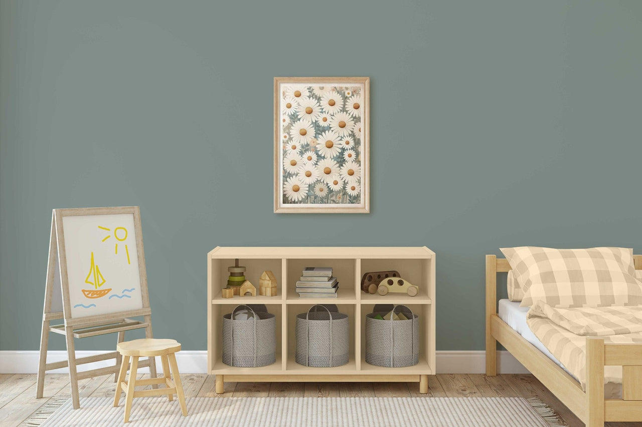 Daisy Flower Wall Art – Floral Kids Room Print