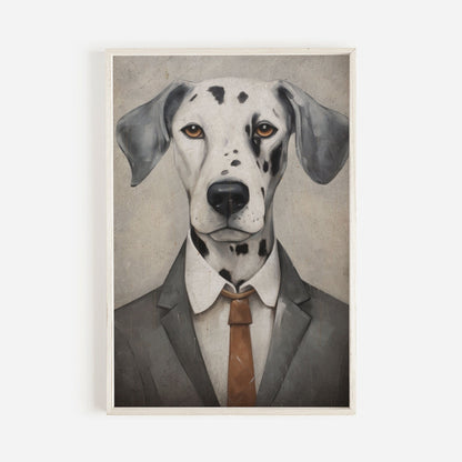 Dalmatian Art Print, Whimsical Dog Wall Decor, Fun Dog Portrait - WildfieldPrints