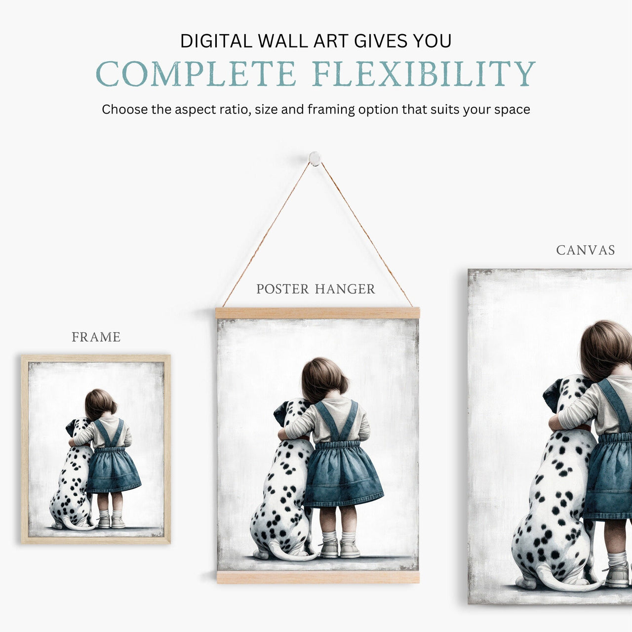 Dalmatian Wall Art – Dog Nursery Print for Girls