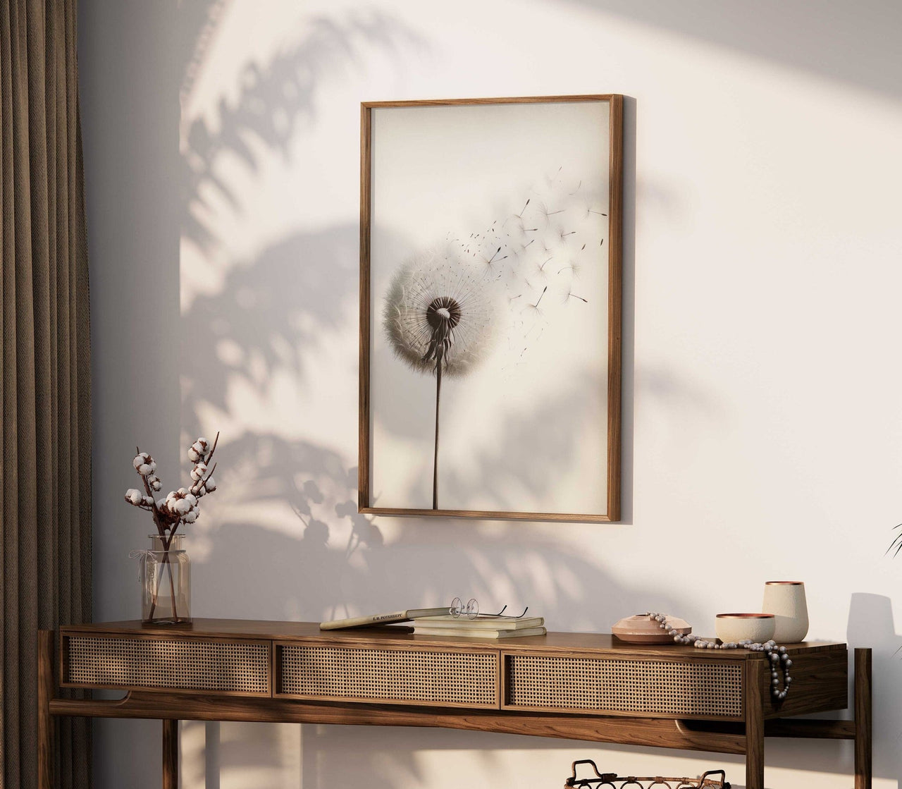 Dandelion Print – Floral Living Room Wall Decor