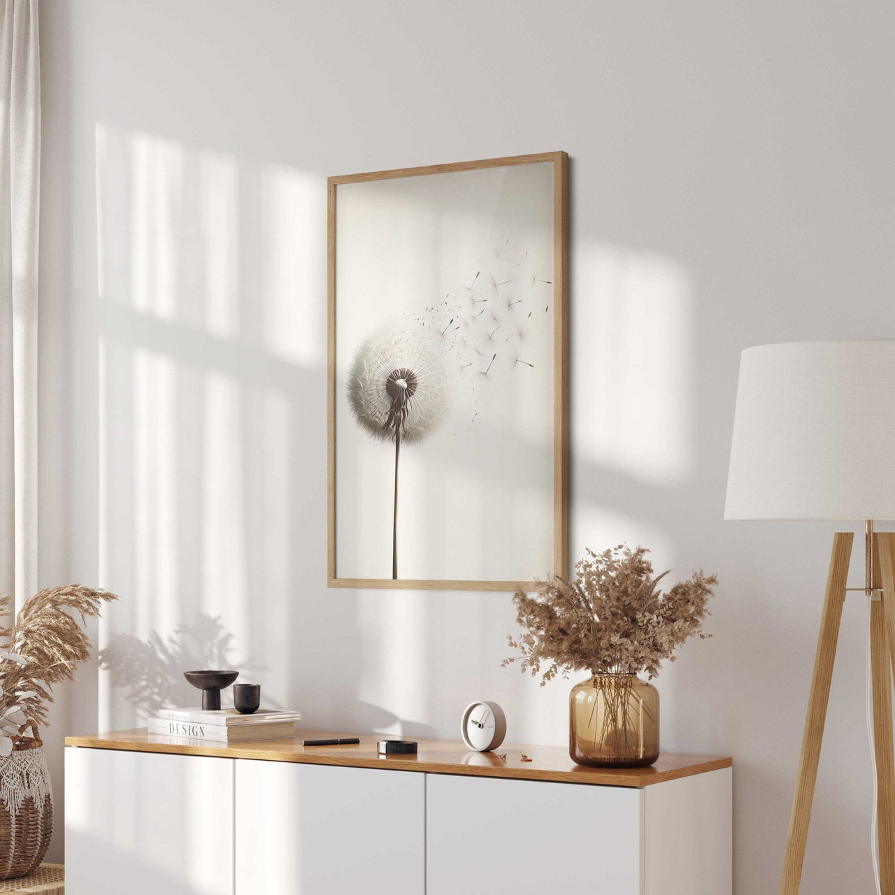 Dandelion Print – Floral Living Room Wall Decor