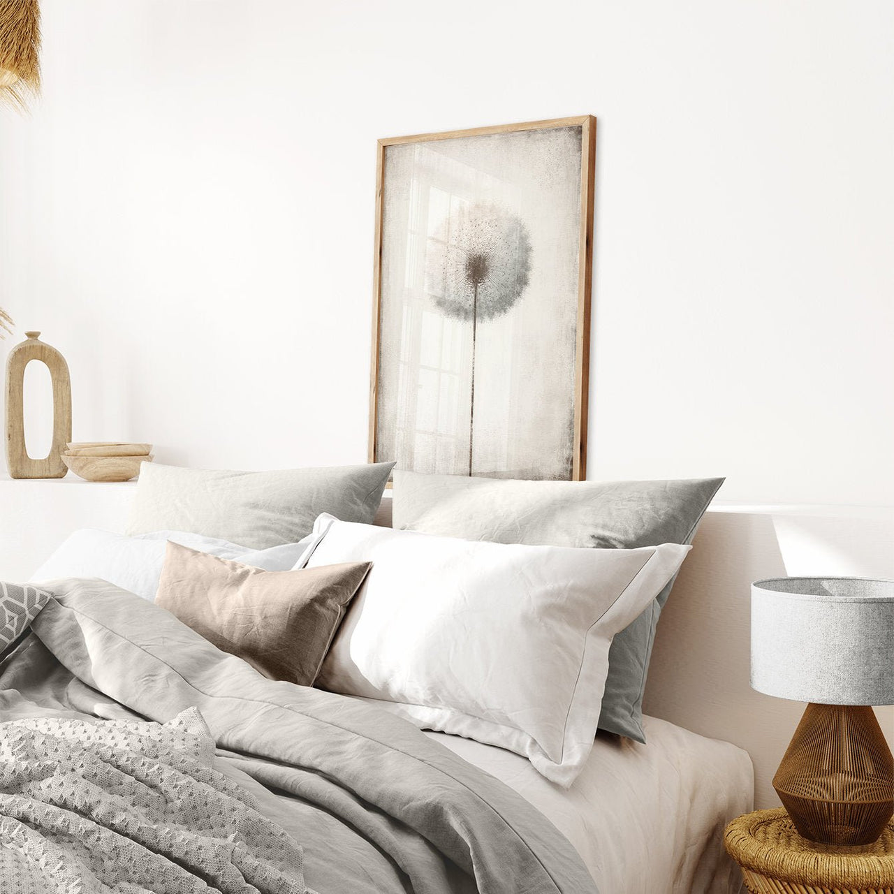 Dandelion Print – Floral Living Room Wall Art