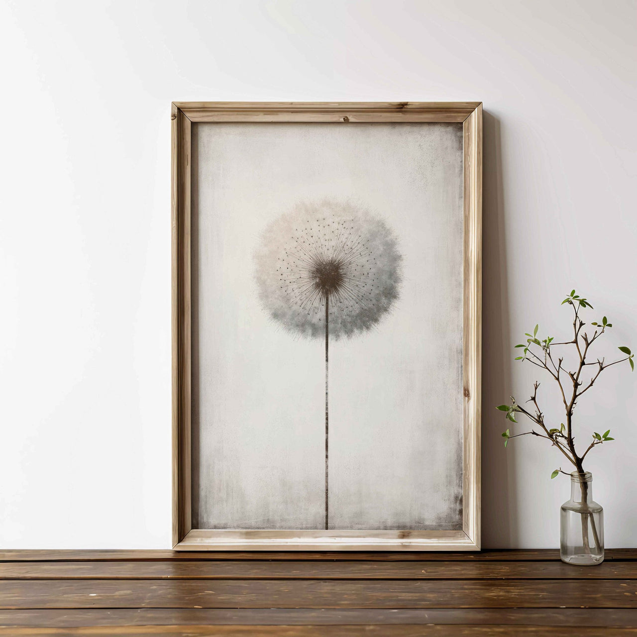 Dandelion Print – Floral Living Room Wall Art
