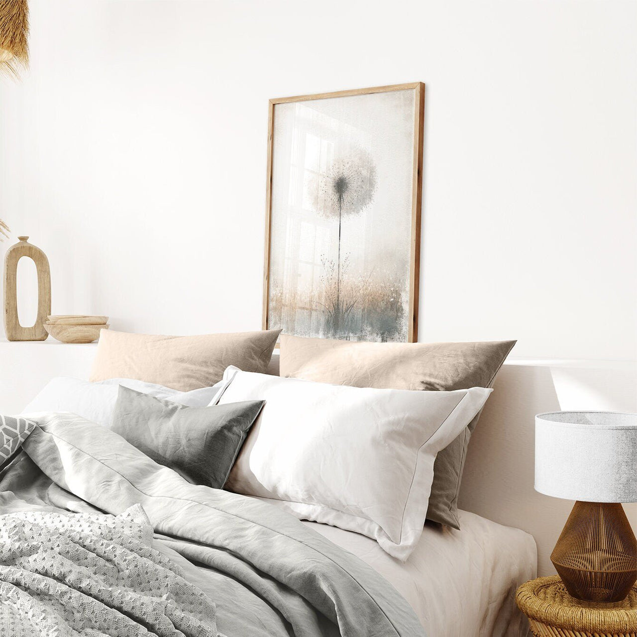 Dandelion Print – Floral Living Room Wall Art