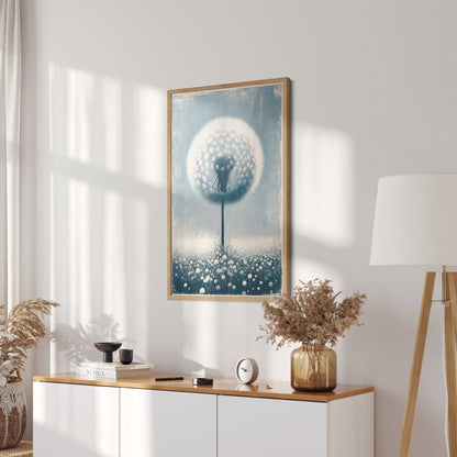 Dandelion Prints, Vintage Flower Wall Decor, Modern Farmhouse Style - WildfieldPrints