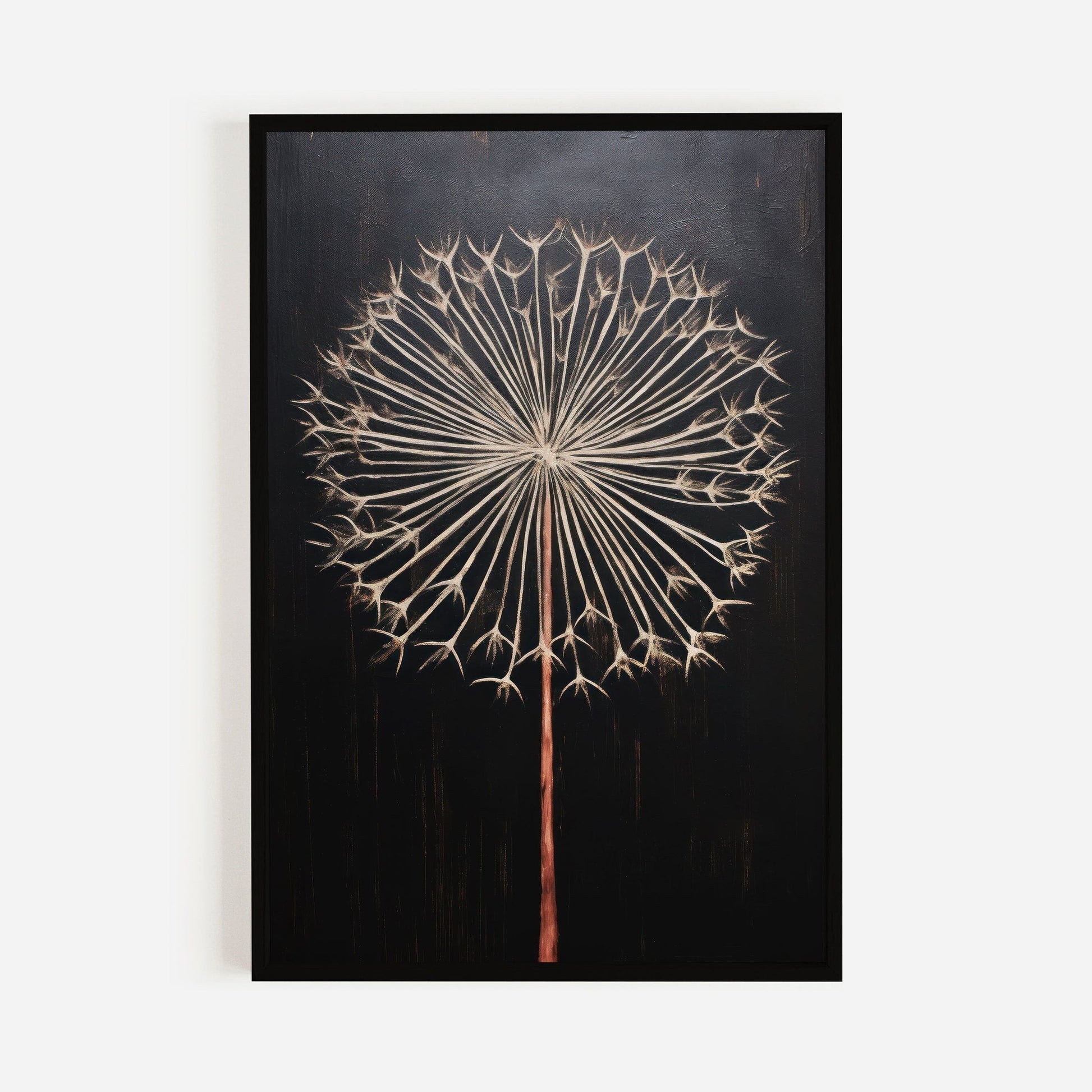 Dandelion Wall Art, Vintage Flower Decor, Rustic Floral Accent - WildfieldPrints