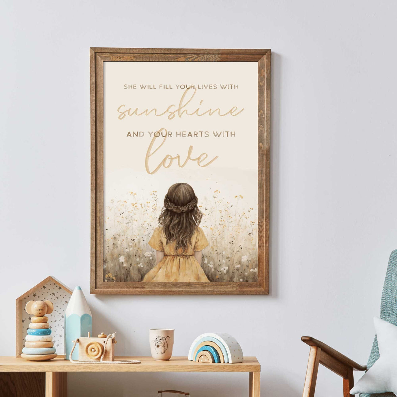 Daughter Quote Print – Nursery Wall Decor for Baby Girl