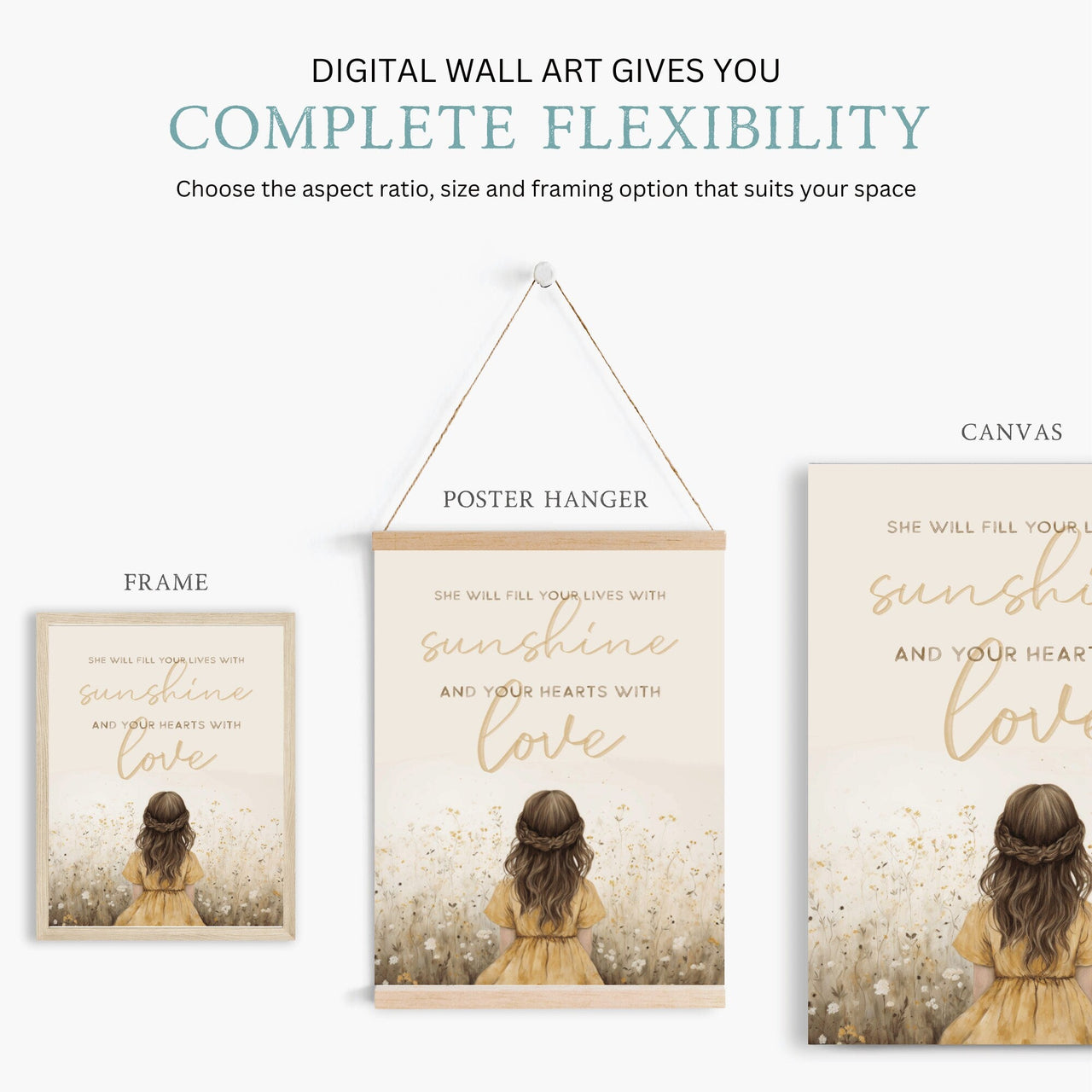 Daughter Quote Print – Nursery Wall Decor for Baby Girl