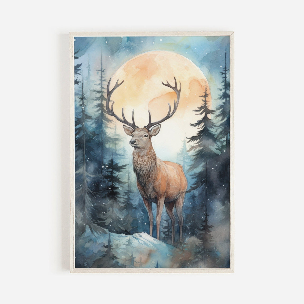 Deer Wall Art – Animal Nursery Print for Kids Room