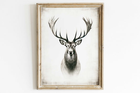 Deer Wall Art, Forest Animal Decor, Modern Farmhouse Print - WildfieldPrints