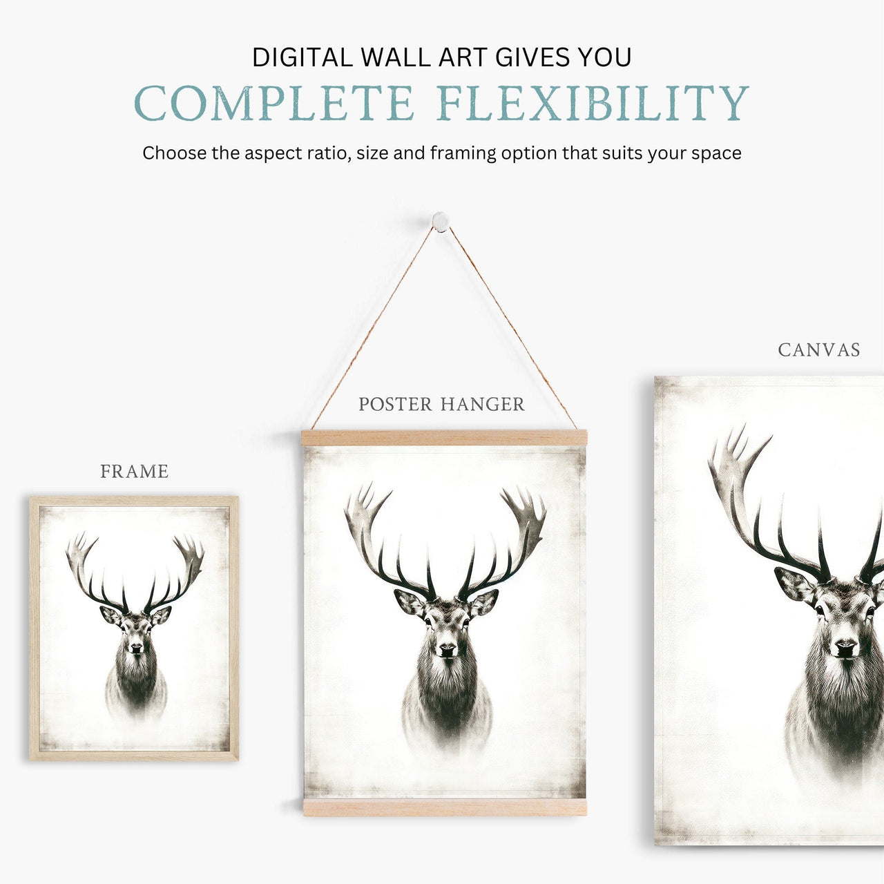 Deer Wall Art – Animal Nursery Print