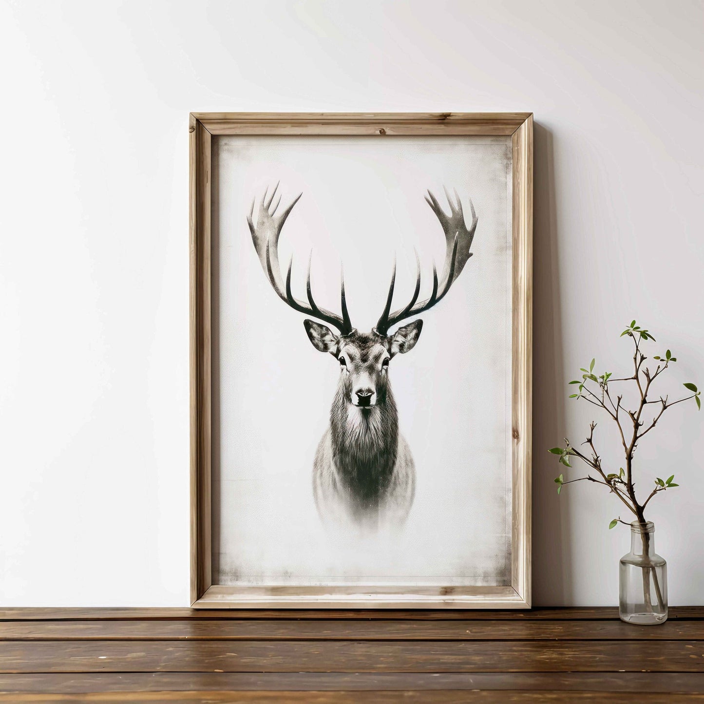 Deer Wall Art, Forest Animal Decor, Modern Farmhouse Print - WildfieldPrints