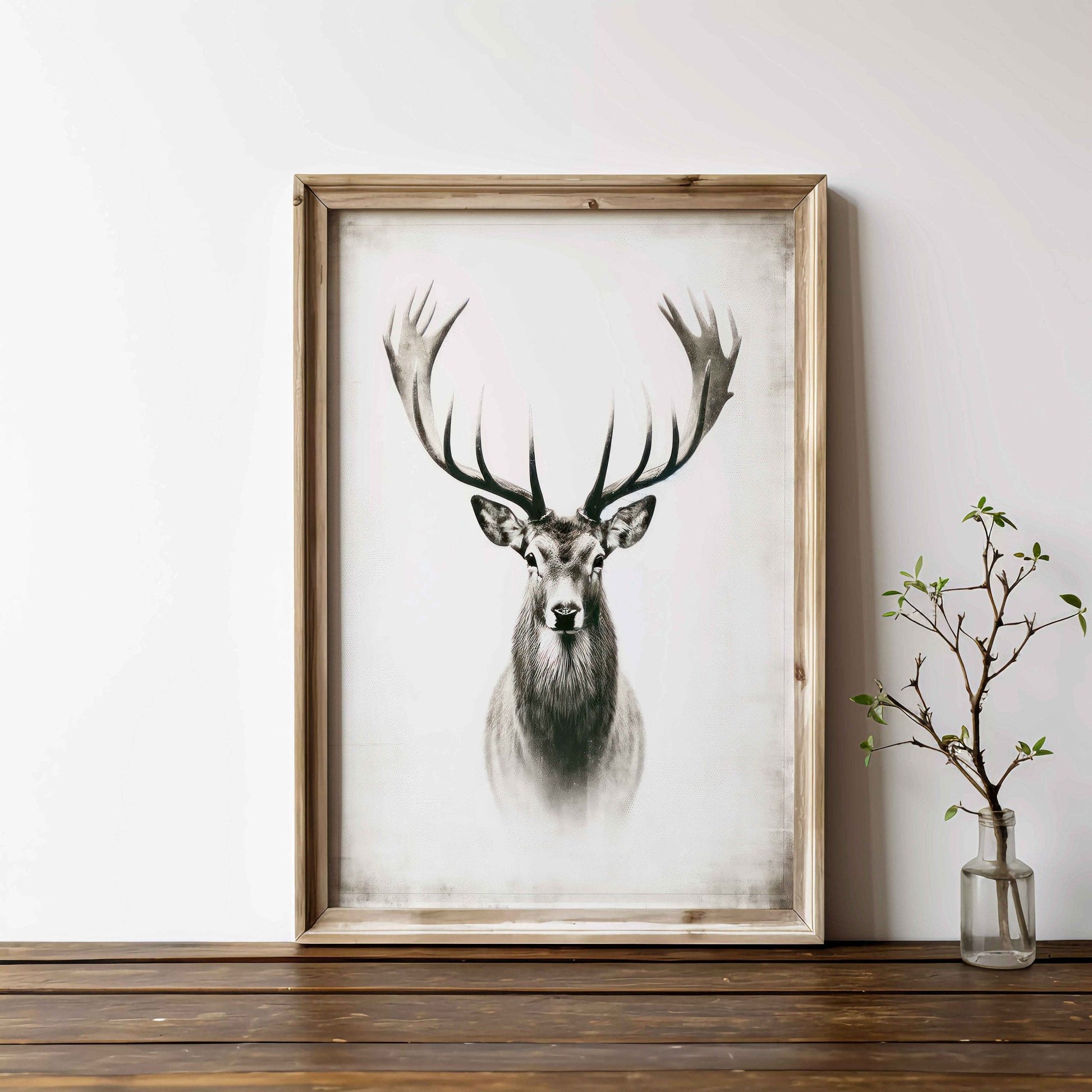 Deer Wall Art, Forest Animal Decor, Modern Farmhouse Print - WildfieldPrints