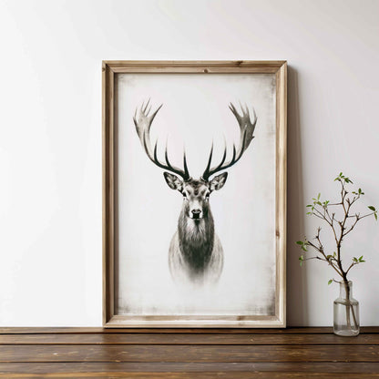 Deer Wall Art, Forest Animal Decor, Modern Farmhouse Print - WildfieldPrints